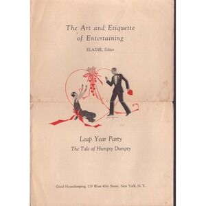 Vintage Good Housekeeping Art and Etiquette of Entertaining Leap Year Party Book